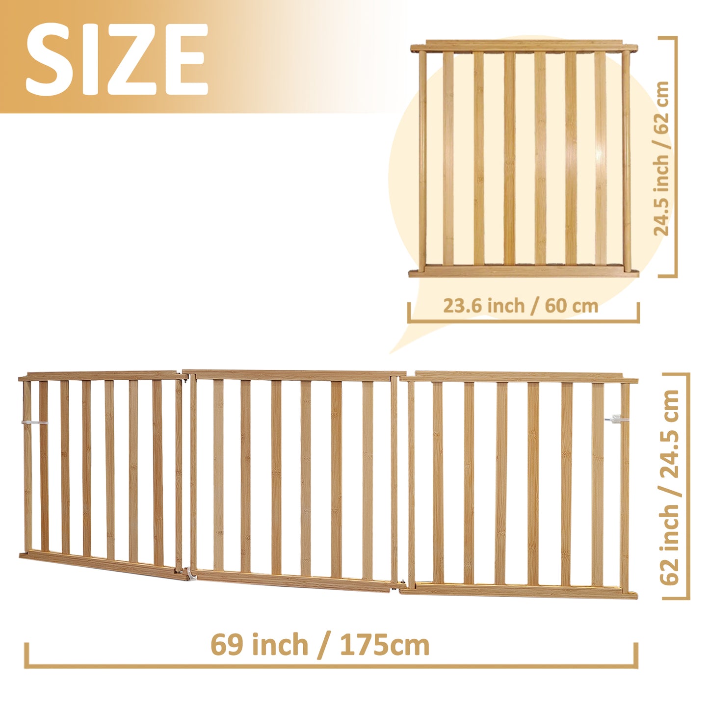 Ready to pets 3-Panels Premium Bamboo Pet Fence: Where Elegance Meets Functionality For the Discerning Pet Owner Who Values Style, Sustainability, and Simplicity
