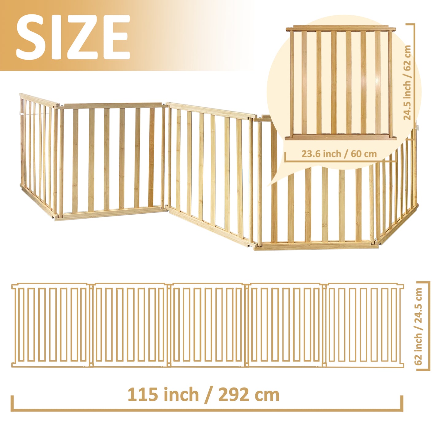 Ready to pets 5-Panels Premium Bamboo Pet Fence: Where Elegance Meets Functionality For the Discerning Pet Owner Who Values Style, Sustainability, and Simplicity