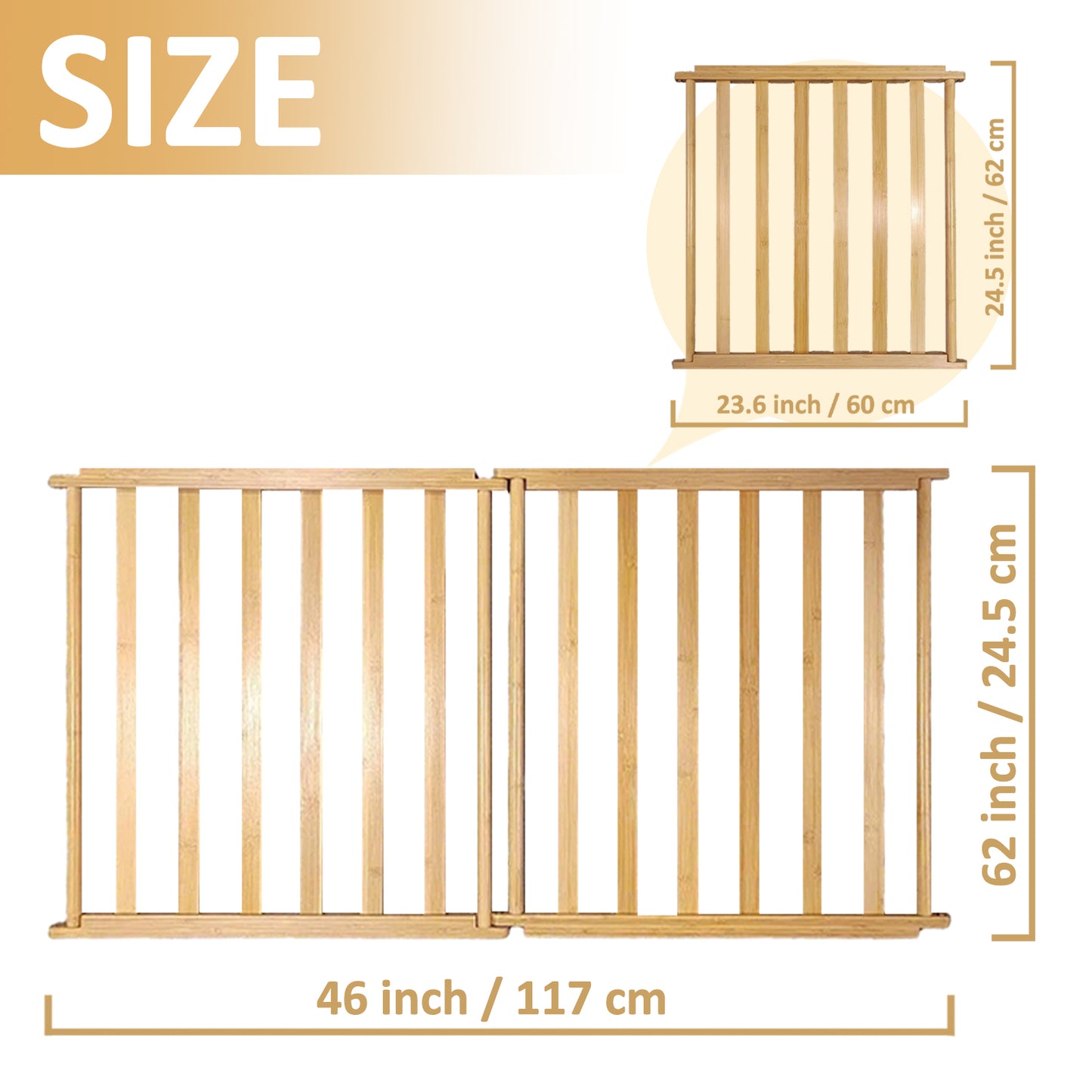 Ready to pets 2-Panels Premium Bamboo Pet Fence: Where Elegance Meets Functionality For the Discerning Pet Owner Who Values Style, Sustainability, and Simplicity