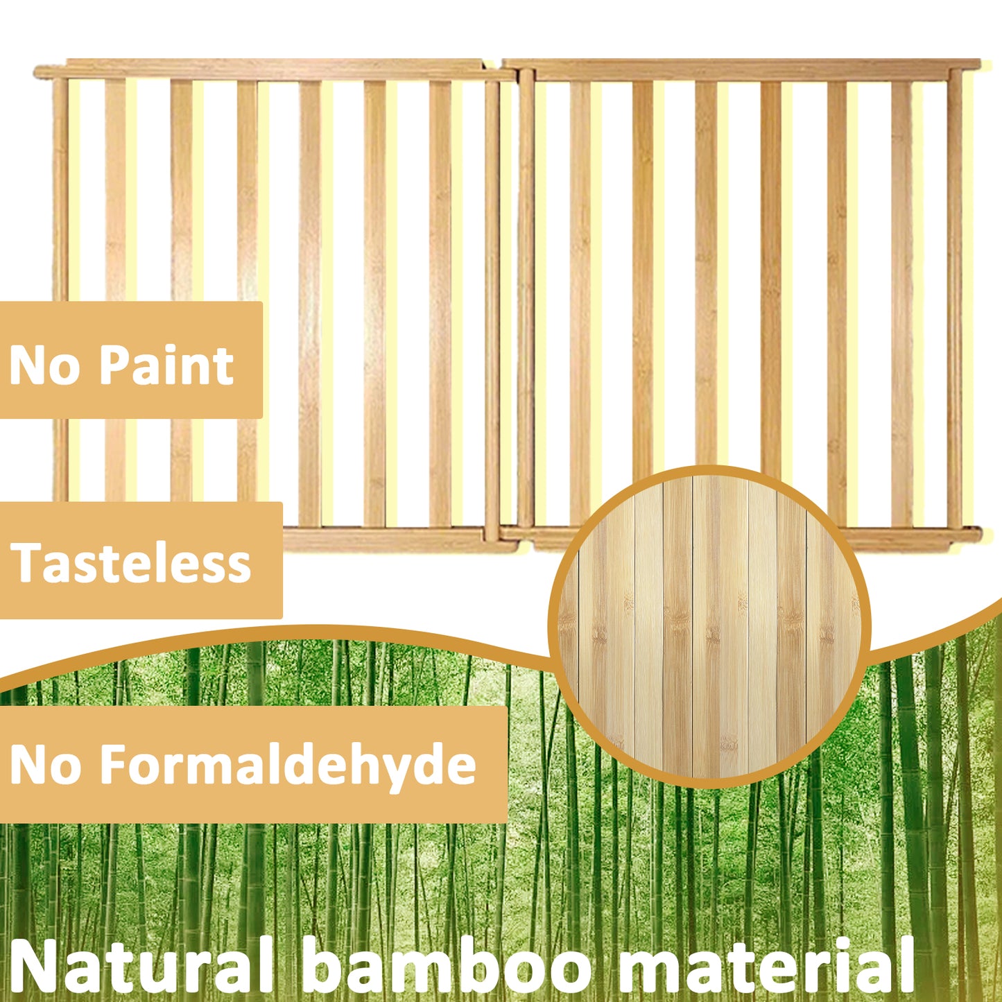 Ready to pets 4-Panels Premium Bamboo Pet Fence: Where Elegance Meets Functionality For the Discerning Pet Owner Who Values Style, Sustainability, and Simplicity