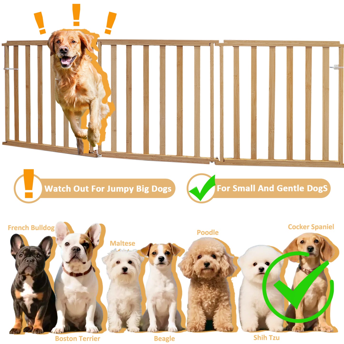 Ready to pets 4-Panels Premium Bamboo Pet Fence: Where Elegance Meets Functionality For the Discerning Pet Owner Who Values Style, Sustainability, and Simplicity
