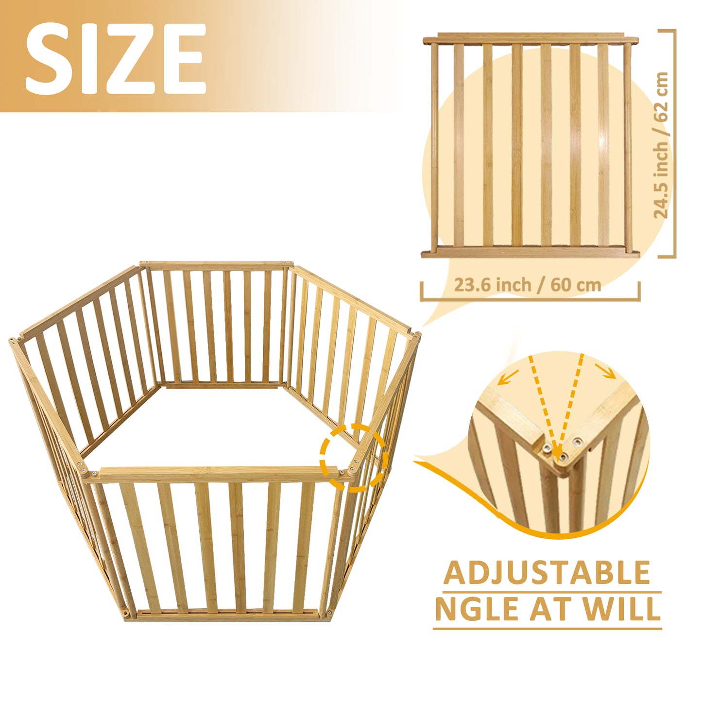 Ready to pets 6-Panels Premium Bamboo Pet Fence: Where Elegance Meets Functionality For the Discerning Pet Owner Who Values Style, Sustainability, and Simplicity